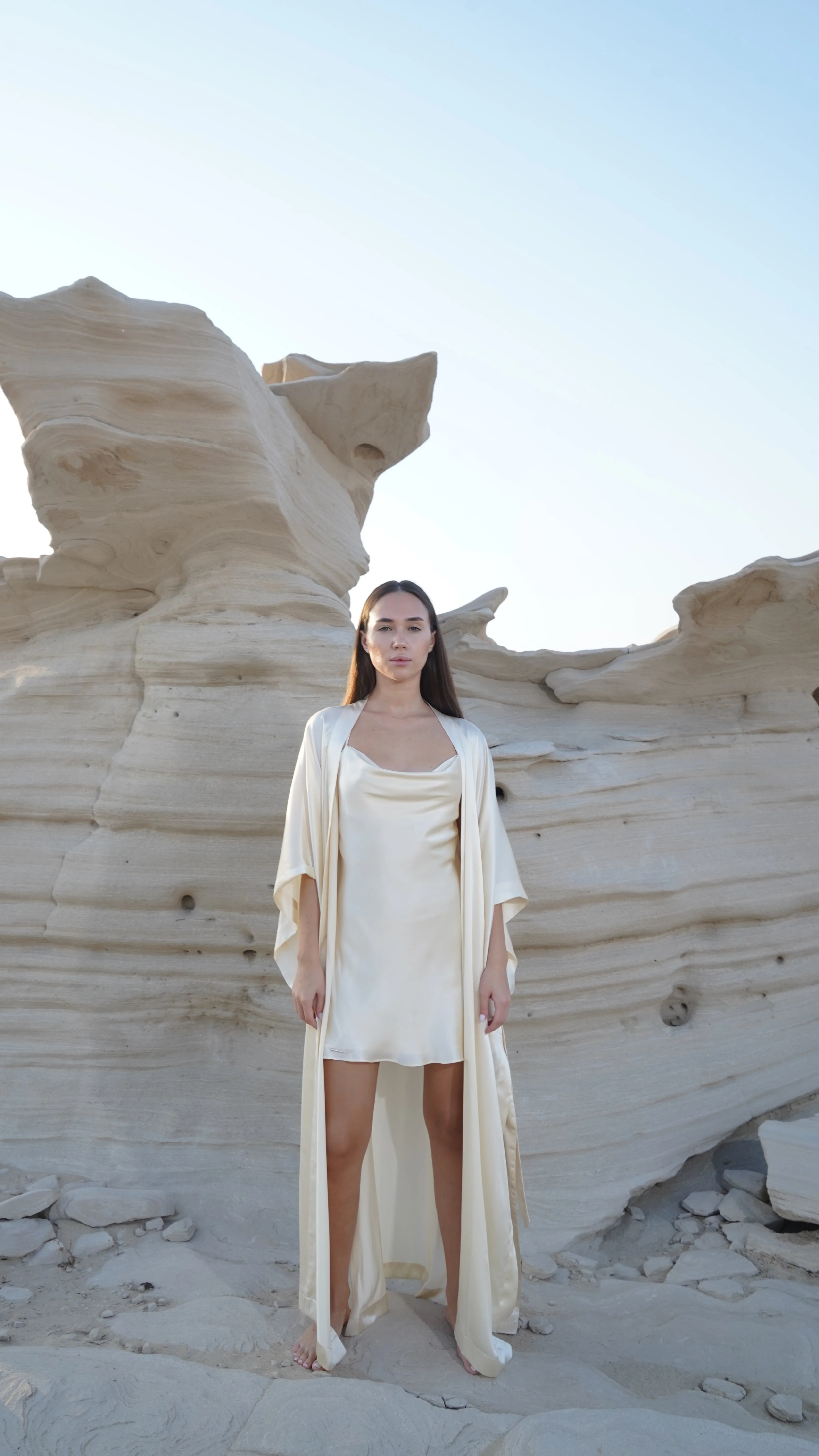 Silk Kimono – Buttermilk - Image 3