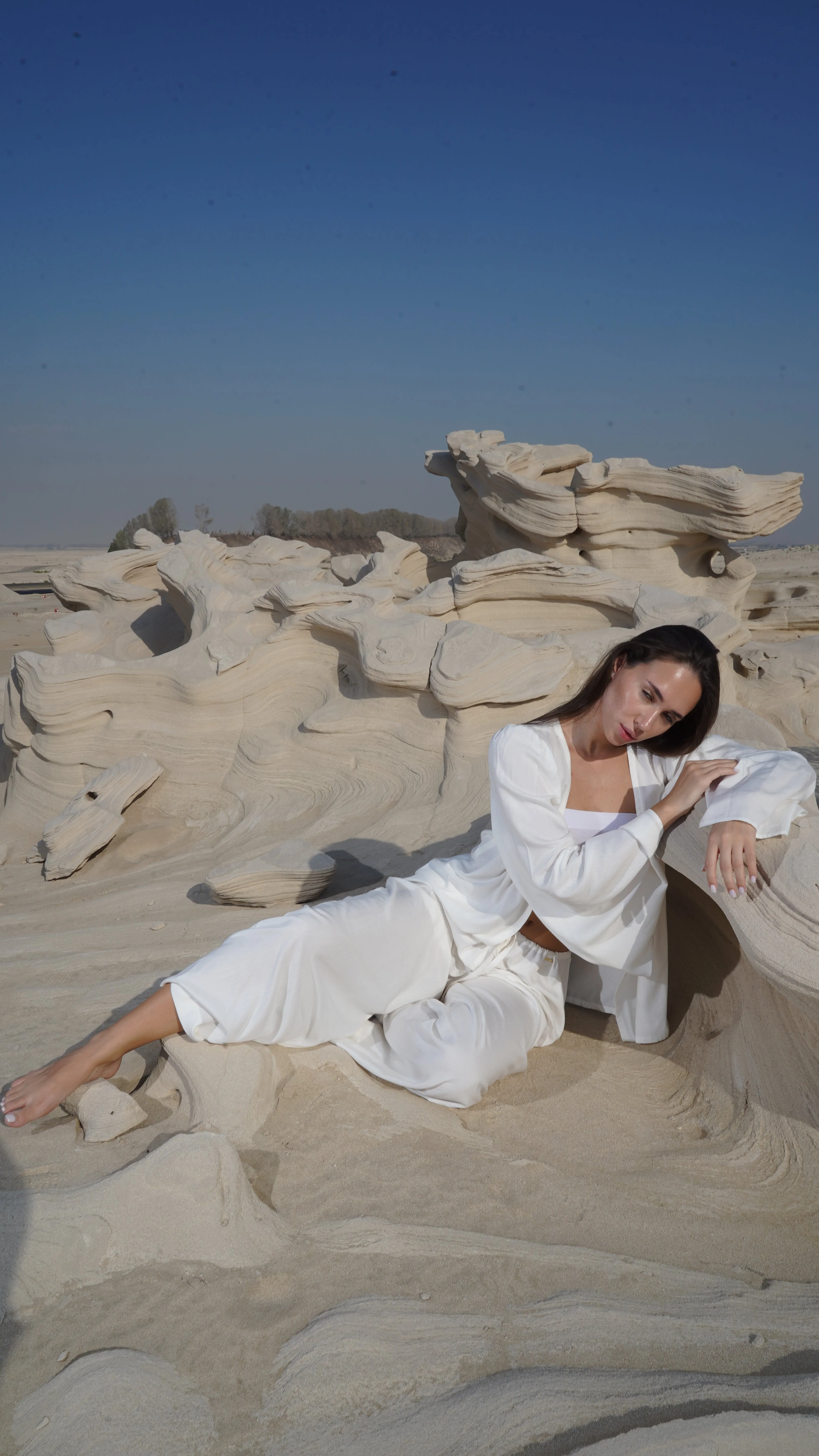 Wide-Leg Pants – Ecru White - Image 2